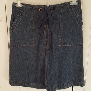 Gap Jeans Denim Lace-Up Skirt